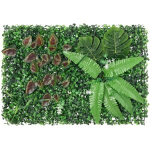 vidaXL Artificial Plant Fence Garden Privacy Fence Screen 24 pcs Green 40x60cm vidaXL Artificial Plant Fence Garden Privacy Fence Screen 24 pcs Green 40x60cm