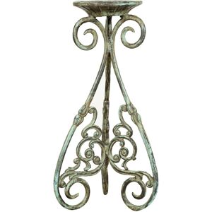 Biscottini - Cast Iron Pot Holder Tripod Saucer Plant Pedestal Planter Support Outdoor and Indoor Pot Holder Antique Finish 32x66 cm Biscottini - Cast Iron Pot Holder Tripod Saucer Plant Pedestal Planter Support Outdoor and Indoor Pot Holder Antique Finish 32x66 cm