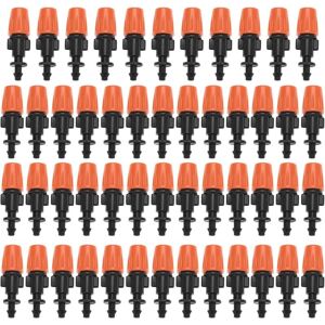 CCYKXA 50 Pcs Drip Irrigation Spray Emitters, Adjustable Misting Drippers Tube Connector Irrigation Sprinklers Head Watering System, for Garden, CCYKXA 50 Pcs Drip Irrigation Spray Emitters, Adjustable Misting Drippers Tube Connector Irrigation Sprinklers Head Watering System, for Garden,