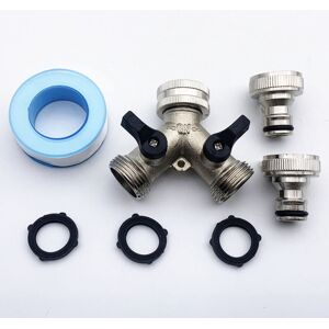 Ccykxa - Garden Hose Splitter, 2 Way Garden Tap 3/4' y Hose Connector for Outdoor Faucet with Connectors and Washers Ccykxa - Garden Hose Splitter, 2 Way Garden Tap 3/4' y Hose Connector for Outdoor Faucet with Connectors and Washers