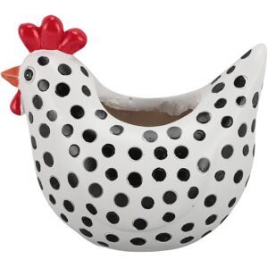 GROOFOO Chicken Planter Funny Decorative Resin Rooster Flower Succulent Plant Pot Garden Lawn Ornament with Drainage Hole White GROOFOO Chicken Planter Funny Decorative Resin Rooster Flower Succulent Plant Pot Garden Lawn Ornament with Drainage Hole White