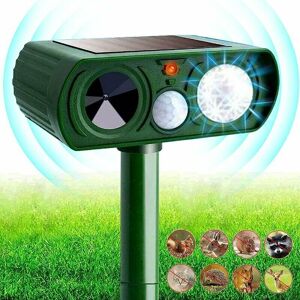 TEHTUY Cisea Ultrasonic Cat Repellent for Gardens, 5 Modes, USB or Solar Powered, Cat Repellent with Ground Stake TEHTUY Cisea Ultrasonic Cat Repellent for Gardens, 5 Modes, USB or Solar Powered, Cat Repellent with Ground Stake