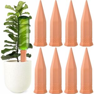 COOCHEER Clay Watering Cone, Set of 16 Automatic Irrigation Systems, Drip Irrigation Kit for Potted Plants, Plant Irrigation for Garden, Houseplant, Flowers COOCHEER Clay Watering Cone, Set of 16 Automatic Irrigation Systems, Drip Irrigation Kit for Potted Plants, Plant Irrigation for Garden, Houseplant, Flowers