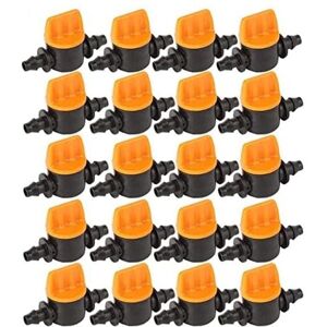 Csparkv - 20Pcs Irrigation Tubing Valve, Inch Barbed Drip Irrigation Valve Irrigation Tubing Shut Off Valve Mini Double Barb Capillary Valve 4/7 Csparkv - 20Pcs Irrigation Tubing Valve, Inch Barbed Drip Irrigation Valve Irrigation Tubing Shut Off Valve Mini Double Barb Capillary Valve 4/7