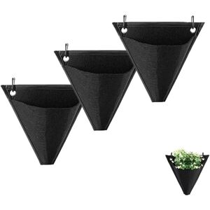 Csparkv - 3 Pieces Garden Wall Plant Bag, Vertical Planting Pocket, Hanging Planting Bag, Triangular Design, with Hook, for Outdoor, Indoor, Home, Csparkv - 3 Pieces Garden Wall Plant Bag, Vertical Planting Pocket, Hanging Planting Bag, Triangular Design, with Hook, for Outdoor, Indoor, Home,