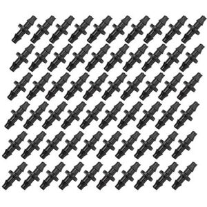 Csparkv - 4/7 Barb Connectors Irrigation Fittings Kit Straight Barbed Connectors for Drip Irrigation Hose System 100pcs (Black) Csparkv - 4/7 Barb Connectors Irrigation Fittings Kit Straight Barbed Connectors for Drip Irrigation Hose System 100pcs (Black)