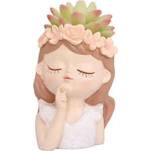 Tlily - Cute Plant Pot with Drainage Hole Girl Face Planter Big Resin Lady Head Tall Flower Vases Tlily - Cute Plant Pot with Drainage Hole Girl Face Planter Big Resin Lady Head Tall Flower Vases
