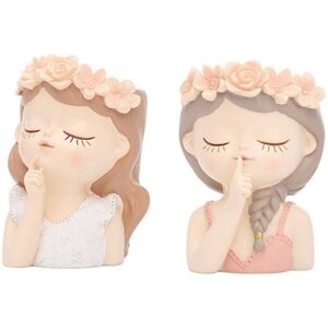 Tlily - Cute Plant Pot with Drainage Hole Girl Face Planter Big Resin Lady Head Tall Flower Vases Tlily - Cute Plant Pot with Drainage Hole Girl Face Planter Big Resin Lady Head Tall Flower Vases