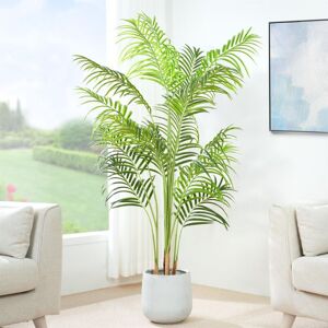 Mcc Direct - Decorative Artificial Palm Tree with Plastic Planter and Artificial Moss 140cm Mcc Direct - Decorative Artificial Palm Tree with Plastic Planter and Artificial Moss 140cm