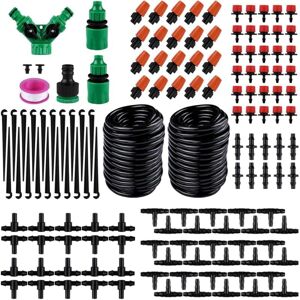 TONCHEAN Drip Irrigation Kit, Garden Watering System, Sprinkler and Dripper for Garden, Greenhouse, Flower Bed, Patio, Lawn - 30m TONCHEAN Drip Irrigation Kit, Garden Watering System, Sprinkler and Dripper for Garden, Greenhouse, Flower Bed, Patio, Lawn - 30m