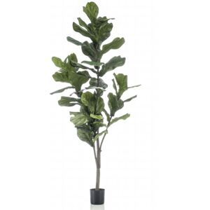 VidaXL Emerald Artificial Ficus Lyrata 160cm - Artificial Fiddle Fig for Home & Office VidaXL Emerald Artificial Ficus Lyrata 160cm - Artificial Fiddle Fig for Home & Office