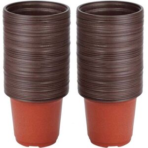 YMYNY Fliti Small Plant Pots, 100pcs Reusable Seedling Pots/Nursery Pots Plastic Round Plant Pots/Transplant Pots/Plant Pots for Indoor and Outdoor YMYNY Fliti Small Plant Pots, 100pcs Reusable Seedling Pots/Nursery Pots Plastic Round Plant Pots/Transplant Pots/Plant Pots for Indoor and Outdoor