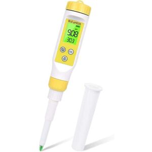 YMYNY Food pH Meter, Digital pH Tester with Drilling, High Precision Beer pH Meter with Backlight lcd Display and atc for Food, Semi-solid, Soft Soil and YMYNY Food pH Meter, Digital pH Tester with Drilling, High Precision Beer pH Meter with Backlight lcd Display and atc for Food, Semi-solid, Soft Soil and
