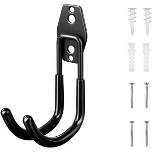 BEIJIYI Garage Wall Hook, Metal Garden Hose Holder, Wall Mounted Storage Hook for Garage, Black BEIJIYI Garage Wall Hook, Metal Garden Hose Holder, Wall Mounted Storage Hook for Garage, Black