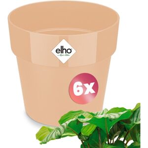 Gardebruk Peach 6pcs Round Plastic Flower Pots - Flower Pot Gardebruk Peach 6pcs Round Plastic Flower Pots - Flower Pot