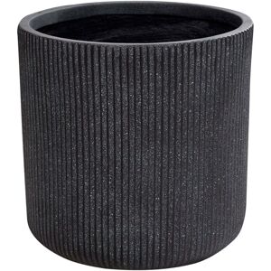 BELIANI Plant Pot OREOI 37 cm Graphite Grey BELIANI Plant Pot OREOI 37 cm Graphite Grey