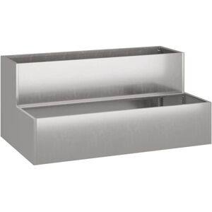 Garden Planter Silver 100 x 60 x 45 cm Stainless steel Vidaxl Garden Planter Silver 100 x 60 x 45 cm Stainless steel Vidaxl