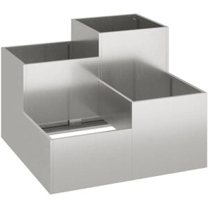 Vidaxl - Garden Planter Silver 80 x 80 x 60 cm Stainless steel Vidaxl - Garden Planter Silver 80 x 80 x 60 cm Stainless steel