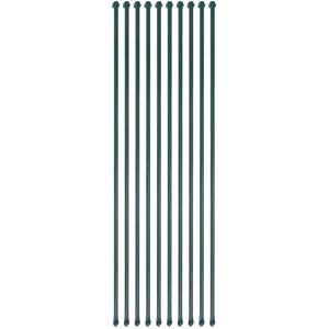 Garden Posts 10 pcs 1.5 m Metal Green Vidaxl Garden Posts 10 pcs 1.5 m Metal Green Vidaxl