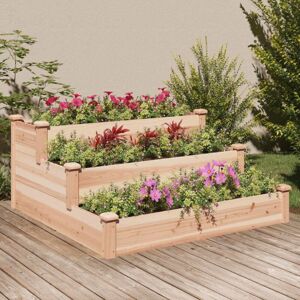 vidaXL Garden Raised Bed 120x120x56 cm Solid Wood Fir - Garden Raised Bed vidaXL Garden Raised Bed 120x120x56 cm Solid Wood Fir - Garden Raised Bed