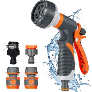 WOIYIC Garden Sprayer, 8 Watering Modes Watering Gun with 4 Interface WOIYIC Garden Sprayer, 8 Watering Modes Watering Gun with 4 Interface