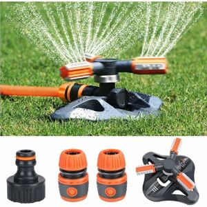 Ymyny - Garden Sprinkler, Automatic Garden Sprinklers Upgraded Lawn Watering System 360 Degree Rotating 3 Arm Sprayer with Connectors mumu Ymyny - Garden Sprinkler, Automatic Garden Sprinklers Upgraded Lawn Watering System 360 Degree Rotating 3 Arm Sprayer with Connectors mumu