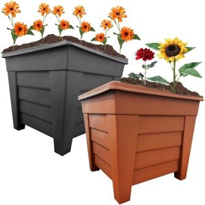 STORM TRADING GROUP 1 x Black Grosvenor Square Planter 33cm Plant Pots STORM TRADING GROUP 1 x Black Grosvenor Square Planter 33cm Plant Pots