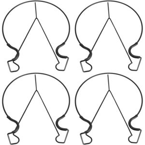 Groofoo - Hanging Railing Flower Pot Holder Iron Easy to Install Stable Rust Proof Fence Planter Rack for Garden Balcony Terrace 4pcs Groofoo - Hanging Railing Flower Pot Holder Iron Easy to Install Stable Rust Proof Fence Planter Rack for Garden Balcony Terrace 4pcs