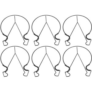 Groofoo - Hanging Railing Flower Pot Holder Iron Easy to Install Stable Rust Proof Fence Planter Rack for Garden Balcony Terrace 6pcs Groofoo - Hanging Railing Flower Pot Holder Iron Easy to Install Stable Rust Proof Fence Planter Rack for Garden Balcony Terrace 6pcs