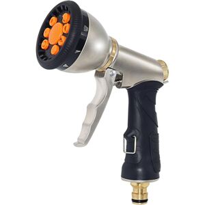 Tinor - Heavy Duty Metal Garden Hose Nozzle with 9 Adjustable Modes - Non-Slip Spray Gun for Cleaning, Garden Watering, Car Washing, Pet Bathing Tinor - Heavy Duty Metal Garden Hose Nozzle with 9 Adjustable Modes - Non-Slip Spray Gun for Cleaning, Garden Watering, Car Washing, Pet Bathing