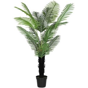 HOMCOM 175cm Artificial Areca Palm Tree with PE Leaves and Flocked Soil HOMCOM 175cm Artificial Areca Palm Tree with PE Leaves and Flocked Soil