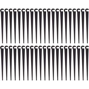 IKODM Irrigation Hose Support Stakes Plastic Drip Irrigation Tube Stake Holder Gardening Tool, 100 Pack IKODM Irrigation Hose Support Stakes Plastic Drip Irrigation Tube Stake Holder Gardening Tool, 100 Pack