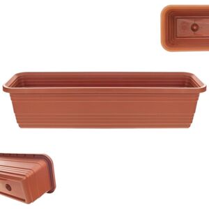 KADAX flower box, balcony pot made of plastic, weatherproof planter, flower pot, railing KADAX flower box, balcony pot made of plastic, weatherproof planter, flower pot, railing