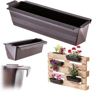 KADAX flower box for Euro pallets, brown, 12 pieces, planter for pallets, weatherproof flower boxes for Euro pallets, planters for pallets KADAX flower box for Euro pallets, brown, 12 pieces, planter for pallets, weatherproof flower boxes for Euro pallets, planters for pallets