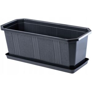 KADAX flower box, planter with saucer, 40cm, anthracite KADAX flower box, planter with saucer, 40cm, anthracite