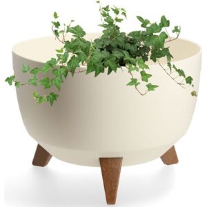 KADAX Smooth plastic flower pot with three insert supports, 24 cm, cream KADAX Smooth plastic flower pot with three insert supports, 24 cm, cream