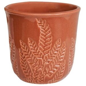 Kew Embossed Fern Planter - Ceramic - L23 x W23 x H22 cm - Rust Kew Embossed Fern Planter - Ceramic - L23 x W23 x H22 cm - Rust