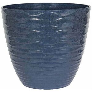 La Hacienda - 33cm Small Windermere Plant Pot - Plastic - L33 x W33 x H29 cm - Blue La Hacienda - 33cm Small Windermere Plant Pot - Plastic - L33 x W33 x H29 cm - Blue