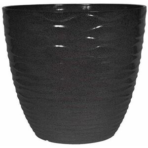 La Hacienda - 38cm Large Windermere Plant Pot - Plastic - L38 x W38 x H33 cm - Charcoal La Hacienda - 38cm Large Windermere Plant Pot - Plastic - L38 x W38 x H33 cm - Charcoal