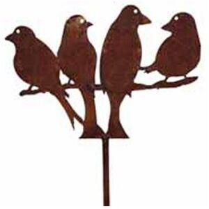 Love Doves 5Ft (Pack of 2) - Traditional Forge Hand Made, Plant Border Supports - Steel - W10 x H170 cm - Bare Metal/Ready to Rust Love Doves 5Ft (Pack of 2) - Traditional Forge Hand Made, Plant Border Supports - Steel - W10 x H170 cm - Bare Metal/Ready to Rust