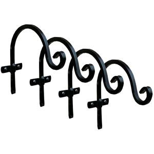 SELECTIONS Metal Round Hanging Basket Hooks (20cm) Set of 4 SELECTIONS Metal Round Hanging Basket Hooks (20cm) Set of 4