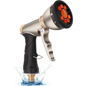 WOIYIC Metal Watering Gun, 9 Modes Garden Watering Gun, Watering Can Gun with Controllable Water Flow for Car Washing, Gardens, Plants, Pets, Yard Cleaning WOIYIC Metal Watering Gun, 9 Modes Garden Watering Gun, Watering Can Gun with Controllable Water Flow for Car Washing, Gardens, Plants, Pets, Yard Cleaning