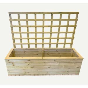 Multi Pack of 2 - Deluxe Extra Large Trough with Trellis - Timber - L58 x W183 x H52 cm - Partially Assembled Multi Pack of 2 - Deluxe Extra Large Trough with Trellis - Timber - L58 x W183 x H52 cm - Partially Assembled