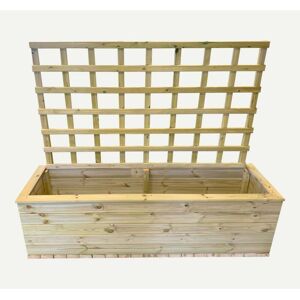 Multi Pack of 3 - Deluxe Extra Large Trough with Trellis - Timber - L58 x W183 x H52 cm - Partially Assembled Multi Pack of 3 - Deluxe Extra Large Trough with Trellis - Timber - L58 x W183 x H52 cm - Partially Assembled