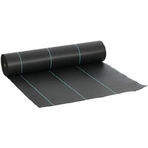 Outsunny - 2m x 90m Weed Control Membrane, Heavy Duty Weed Barrier Fabric Outsunny - 2m x 90m Weed Control Membrane, Heavy Duty Weed Barrier Fabric