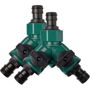 BEIJIYI Pack 2-Way Hose Connector with Shut-Off Valve - Quick Connect - Garden Hose - Garden Hose Connector - For 3/4 Inch Tap BEIJIYI Pack 2-Way Hose Connector with Shut-Off Valve - Quick Connect - Garden Hose - Garden Hose Connector - For 3/4 Inch Tap
