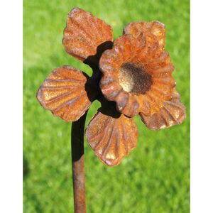 Pack of 3 Daffodil Feature Plant Pin 5Ft Bare Metal Ready to Rust. Steel Garden Plant Border Support - Steel - H154.2 cm Pack of 3 Daffodil Feature Plant Pin 5Ft Bare Metal Ready to Rust. Steel Garden Plant Border Support - Steel - H154.2 cm