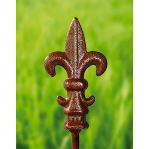 Pack of 3 Fleur De Lys Pin 5Ft.Bare Metal Ready to Rust. Steel Garden Plant Border Support - Steel - H154.2 cm Pack of 3 Fleur De Lys Pin 5Ft.Bare Metal Ready to Rust. Steel Garden Plant Border Support - Steel - H154.2 cm