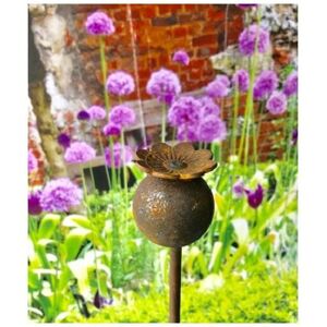 Pack of 3 Poppy Plant Pin 4Ft Bare Metal Ready to Rust. Steel Garden Plant Border Support - Steel - H120 cm Pack of 3 Poppy Plant Pin 4Ft Bare Metal Ready to Rust. Steel Garden Plant Border Support - Steel - H120 cm