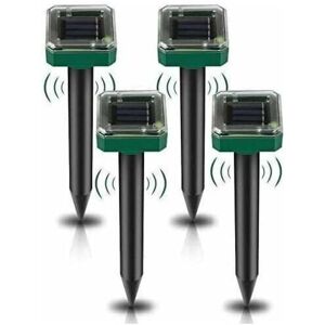 TORMATOR Pack of 4 Solar Ultrasonic Repellents, Solar Mole and Mouse Repellent for Outdoor Use in Gardens Against Moles, Voles, Gophers, Snakes or Other TORMATOR Pack of 4 Solar Ultrasonic Repellents, Solar Mole and Mouse Repellent for Outdoor Use in Gardens Against Moles, Voles, Gophers, Snakes or Other